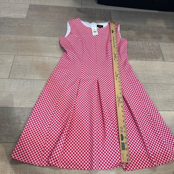 I LE SIZE 10 PINK POLKA DOT WOMENS DRESS NEW - Picture 4 of 9